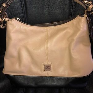 Dooney & Bourke - tan and black leather purse